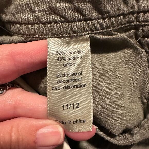 Maurice's Olive Green Linen Shorts Size 11/12 -NWT - Picture 7 of 7
